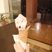 Sour cherry, chocolate and pistachio for 3€ at Cremeria Cavour in Bologna