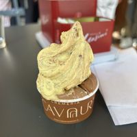 crema biscotto veg and gianduia vegano  at Cremeria Cavour in Bologna
