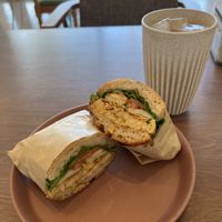 Teriyaki tofu sandwich & homemade kombucha  at CHEESYLAZY in Jeju