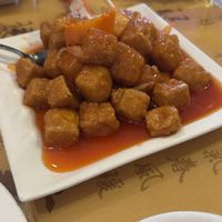Sweet and sour tofu  at Pink Lotus Restaurant in Metuchen