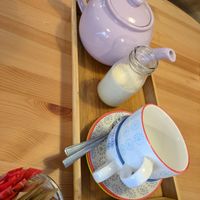 Tea for 2 and oatmilk at The Book Nook in Stirling