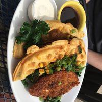 The waffles & chicken at Native Foods in Encinitas