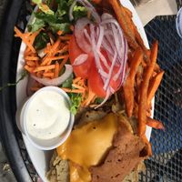 The Classic Oklahoma burger at Native Foods in Encinitas