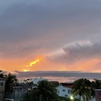 Sunset at the rooftop .  at La Guarida in Tulum
