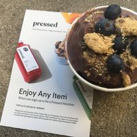 Yummy acai bowl at Pressed Juicery - Lenox Hill in New York City