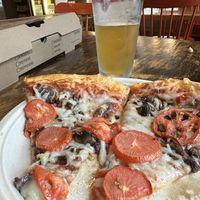 Pizza & an IPA  at Hillside Pizza in Bernardston