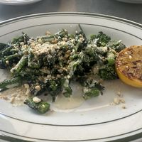 Broccolini with cashew cream saucee  at Jay Luigi in St Petersburg