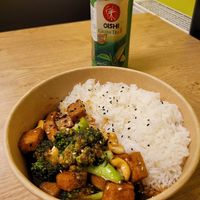 Had green tea with the meal. A bit too sweet. at Mr. Bowl in Oslo