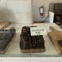 Vegan Oreo brownie   at AMOKA Coffee and Bites in Vancouver