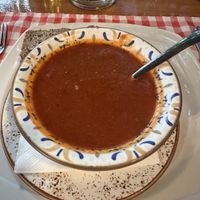 delicious tomato soup , served with local breadd  at Konoba Feral in Herceg Novi