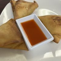 Lentil sambussas  at Ethio Beans Ethiopian Restaurant and Cafe in Carol Stream