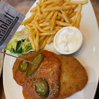 Vegan schnitzel at Cafe Extrablatt in Vreden