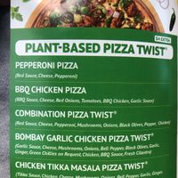 Vegan pizza options  at Pizza Twist in Franklin