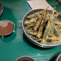 Okra fritters at Baby Jalebi in Barcelona