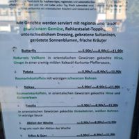 menu at Laris Love Food in Berlin