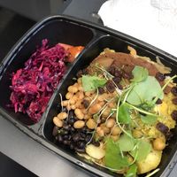   Mixed plate (6,90€) to go 😊  🚂   at Laris Love Food in Berlin