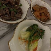 Fried Beets, Gem Lettuce, and Salt-Crusted Potatoes   at Summer Salt in Avalon