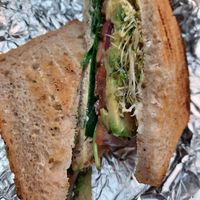 Veggie avocado sandwich at Vickie's Veggie Table in Biddeford
