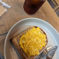 Cold brew & Tamago Toast at COYOTE in Kyoto