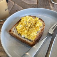 Eggy toast on spelt  at COYOTE in Kyoto