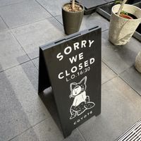 Cute sign  at COYOTE in Kyoto