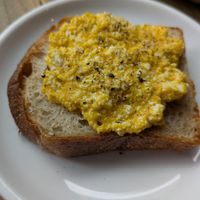 Egg toast at COYOTE in Kyoto