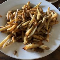 Truffle fries no cheesee  at Lochland's Irish Pub in Dallas