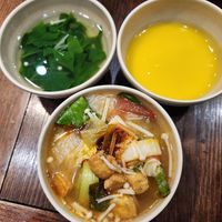 Thai styled noodles and pumpkin soup etc were greatt at Haan Vegan - Buffet Chay in Hanoi