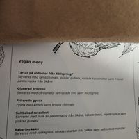 Vegan tasting menu at Gro in Oerebro