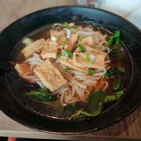 Vegan noodle soup at Sunt og Nam in Oslo