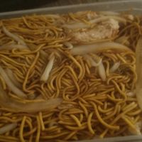 Singapore special chow mein at Wawin Vegan Chinese in Sheffield