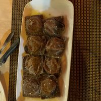 Tofu/mushroom ravioli with olive oil sage garlic saucee  at Dolce Italia in Colombo