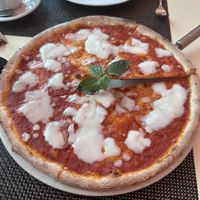 Amazing pizza with coconut cheesee  at Dolce Italia in Colombo