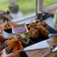 Sweet corn in batter   at High Flatts Touch of Thai in Huddersfield