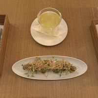 Avocado salad with miso sauce and moringa tea  at Rice Cuisine Suya - 米粉食堂S⊇YA in Yokohama