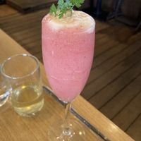 Amazake strawberry drink  at Rice Cuisine Suya - 米粉食堂S⊇YA in Yokohama