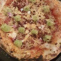Pizza chulilla at Pizzeria Km0 in Valencia