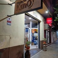 Front of store at Pizzeria Km0 in Valencia