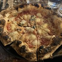 Vegan 4 cheeses (quatre carrers)  at Pizzeria Km0 in Valencia