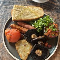 Veggie brunch made vegan with an extra mushroom 🍄   at The Old Library in Ashburton