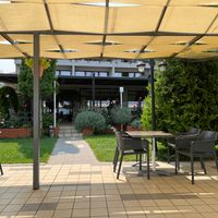 Outdoor seating area.  at Millennium in Tushemisht