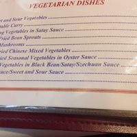 Veggie menu staff are happy to adapt to vegan. at Phoenix Cantonese in Lincoln