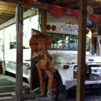 Front of the bus from dining garden at Taco Bus in Tampa