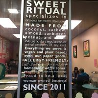 Sign  at Sweet Ritual in Austin