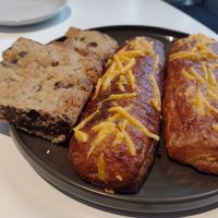 Lunchbox Cookie and two Sausage, Egg, and Cheese Rolls at Flour + Time Bakery in Atlanta