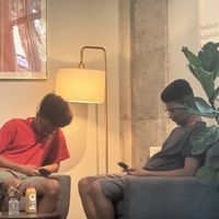 Cozy seating  at Flour + Time Bakery in Atlanta