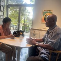 My adorable In-laws  at Flour + Time Bakery in Atlanta