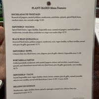Vegan Menu  at Cantina Laredo in Addison