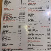 Menu   at Chakra House in Mysore