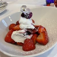 Strawberries with vegan ice cream  at Dappers Hotel in Bad Kissingen